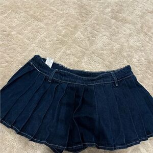 Lioness Dark Blue Rider Denim Skorts